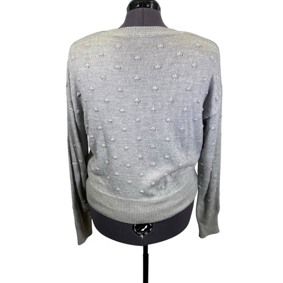 Vylette Gray women's plus size XXL Crewneck knit Sweater Popcorn texture - Picture 4 of 7